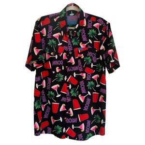 DIXXON Flannel Company Dancun Party Button Down Party Easy Going Shirt Size M